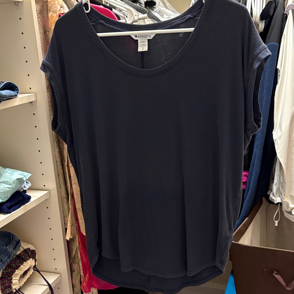 Athleta Navy Scoop Neck Tank Top